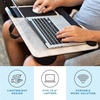 image:imageLAPGEAR Home Office Pro Lap Desk with Wrist Rest Mouse Pad and Phone Holder  Slate Blue  Fits up to 156 Inch Laptops  Style No 91623White Marble
