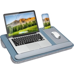 image:imageLAPGEAR Home Office Pro Lap Desk with Wrist Rest Mouse Pad and Phone Holder  Slate Blue  Fits up to 156 Inch Laptops  Style No 91623Slate Blue