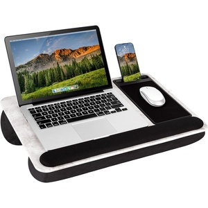 image:imageLAPGEAR Home Office Pro Lap Desk with Wrist Rest Mouse Pad and Phone Holder  Slate Blue  Fits up to 156 Inch Laptops  Style No 91623White Marble